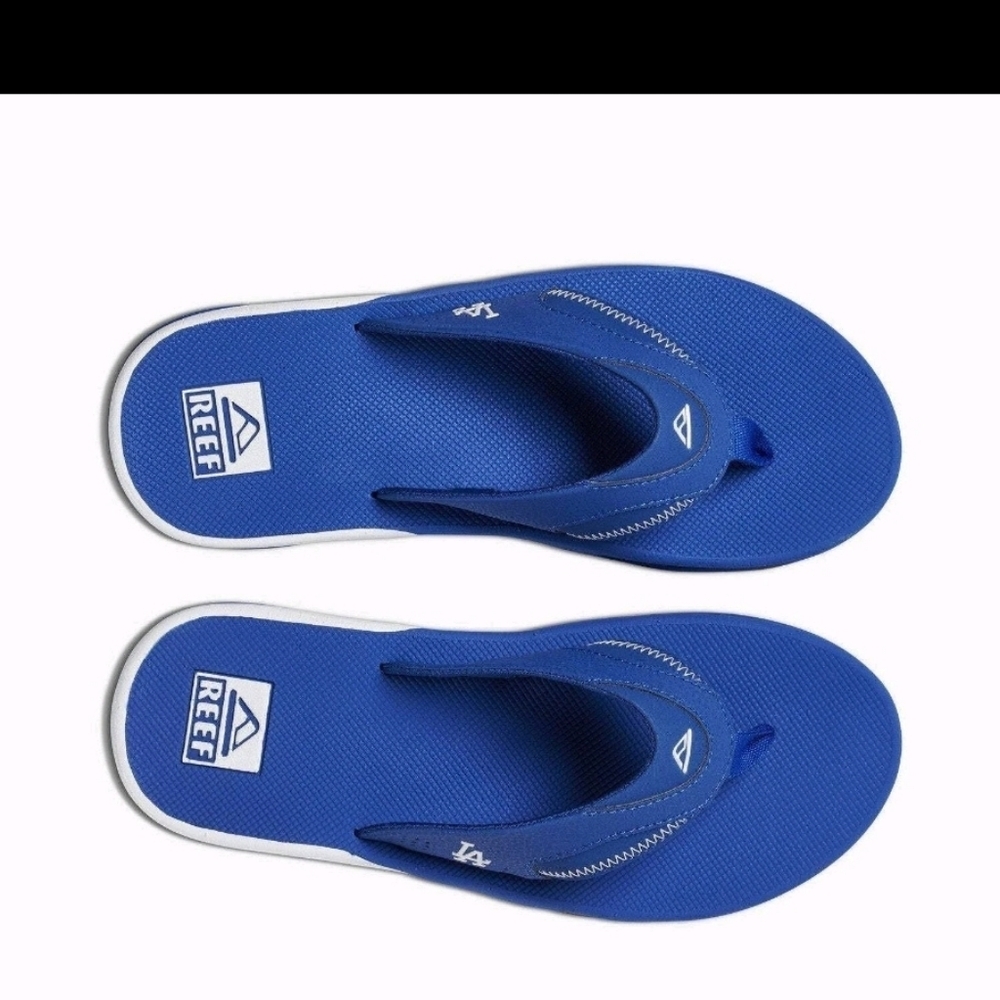 Reef Fanning X MLB Dodgers Flip Flop Sandal Bottle Opener &Superior Arch Support - Picture 8 of 9